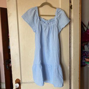 Gauze Squareneck Mini Dress